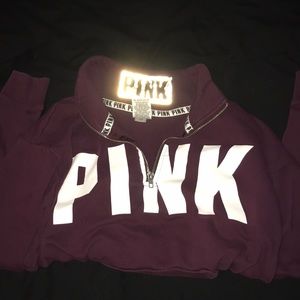 Maroon PINK quarter zip
